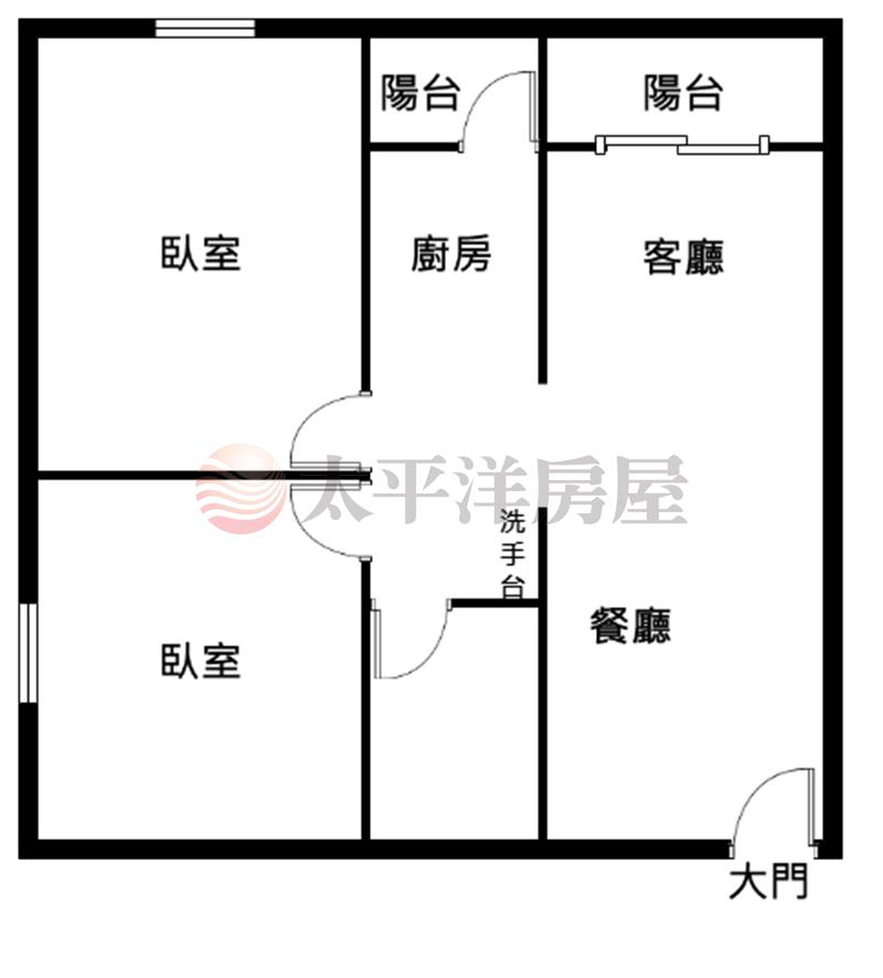 近楊梅火車站双陽台2房車