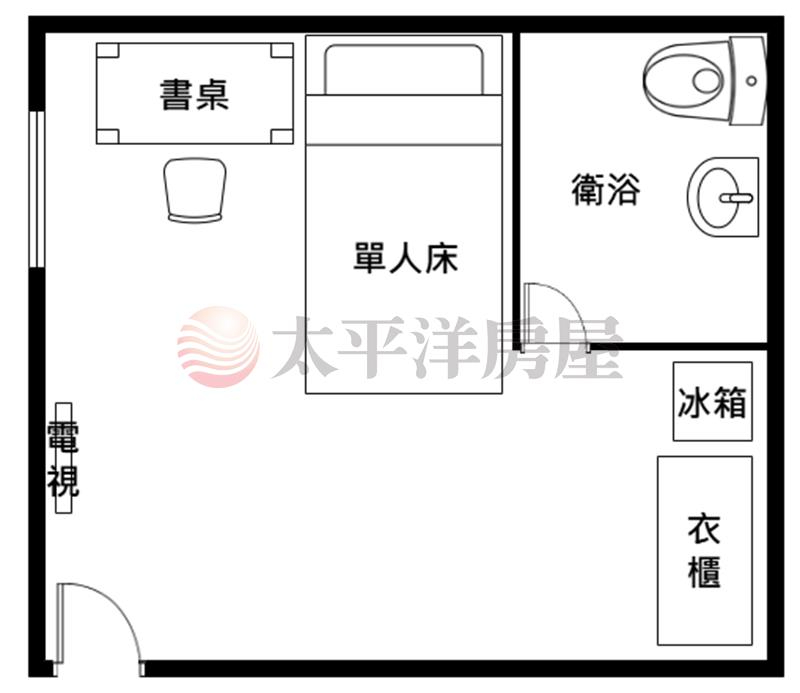 南亞學院旁電梯套房-208